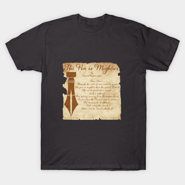 The Pen is Mightier Than the Sword T-Shirt by i4ni Studio